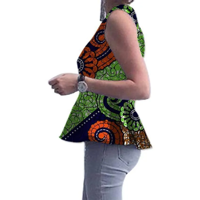 Women Dashiki Tops, Sleeveless African Women Tops, African Women Clothing