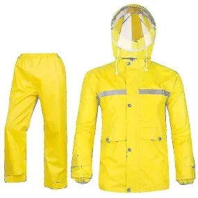 Women Rain Suit Jacket & Trouser Suit Raincoat Outdoor Waterproof Anti-storm