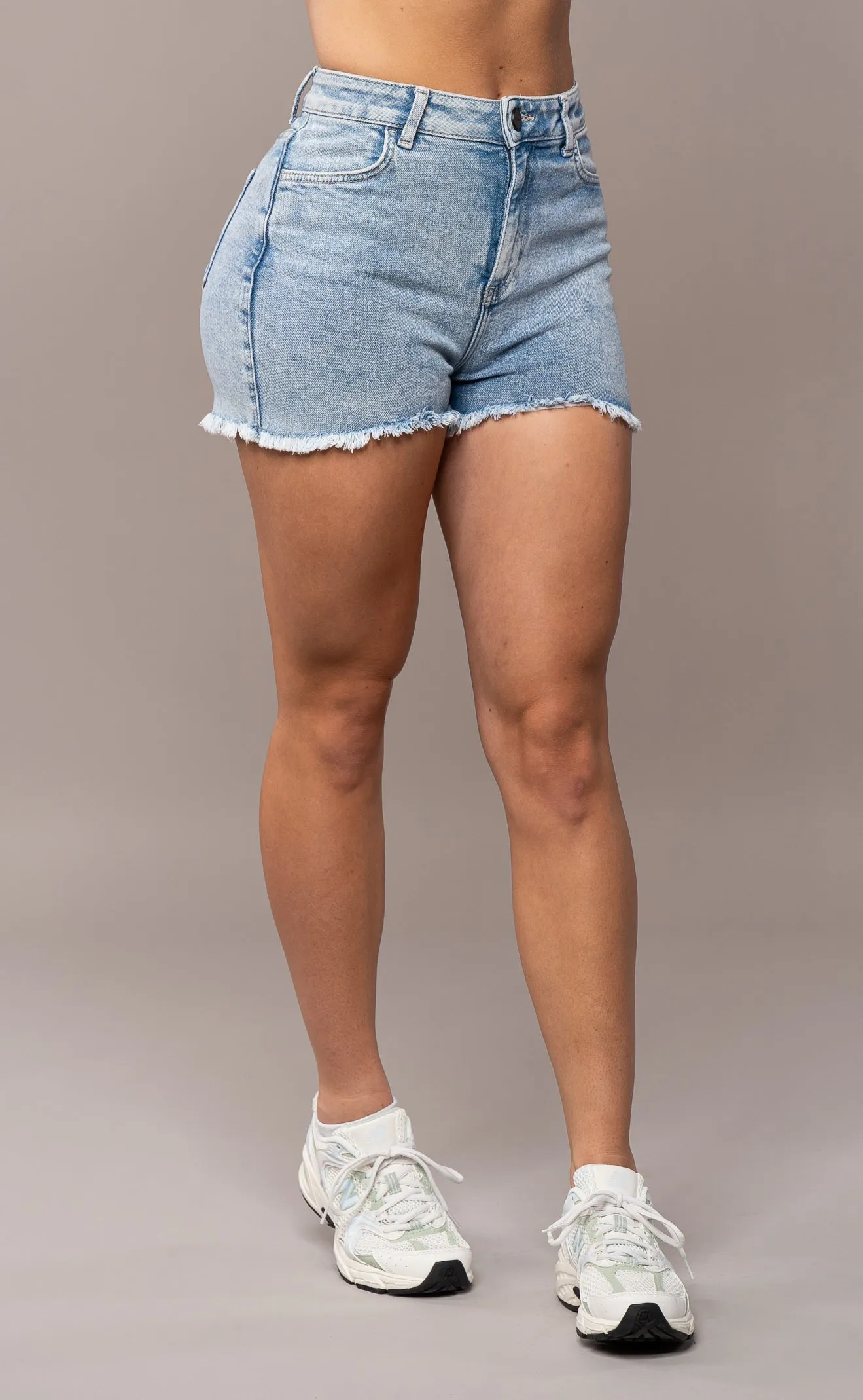 Womens Fitjeans Shorts - 80s Blue