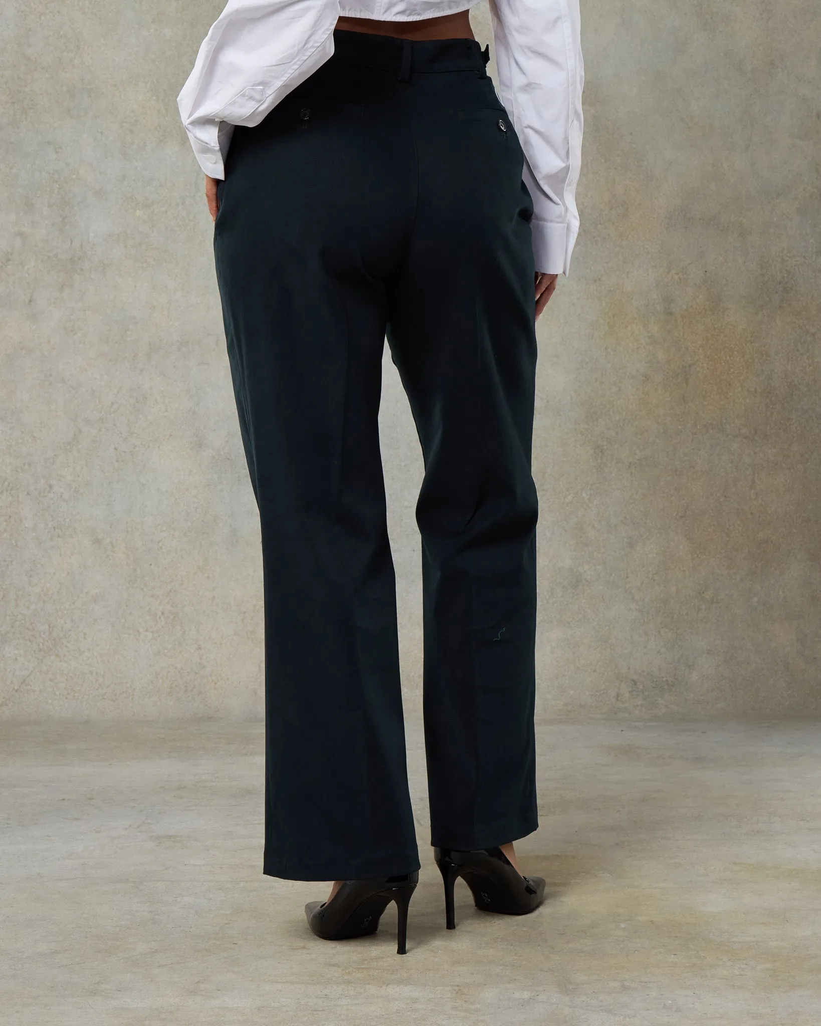 Womens Petrol Cotton Trouser