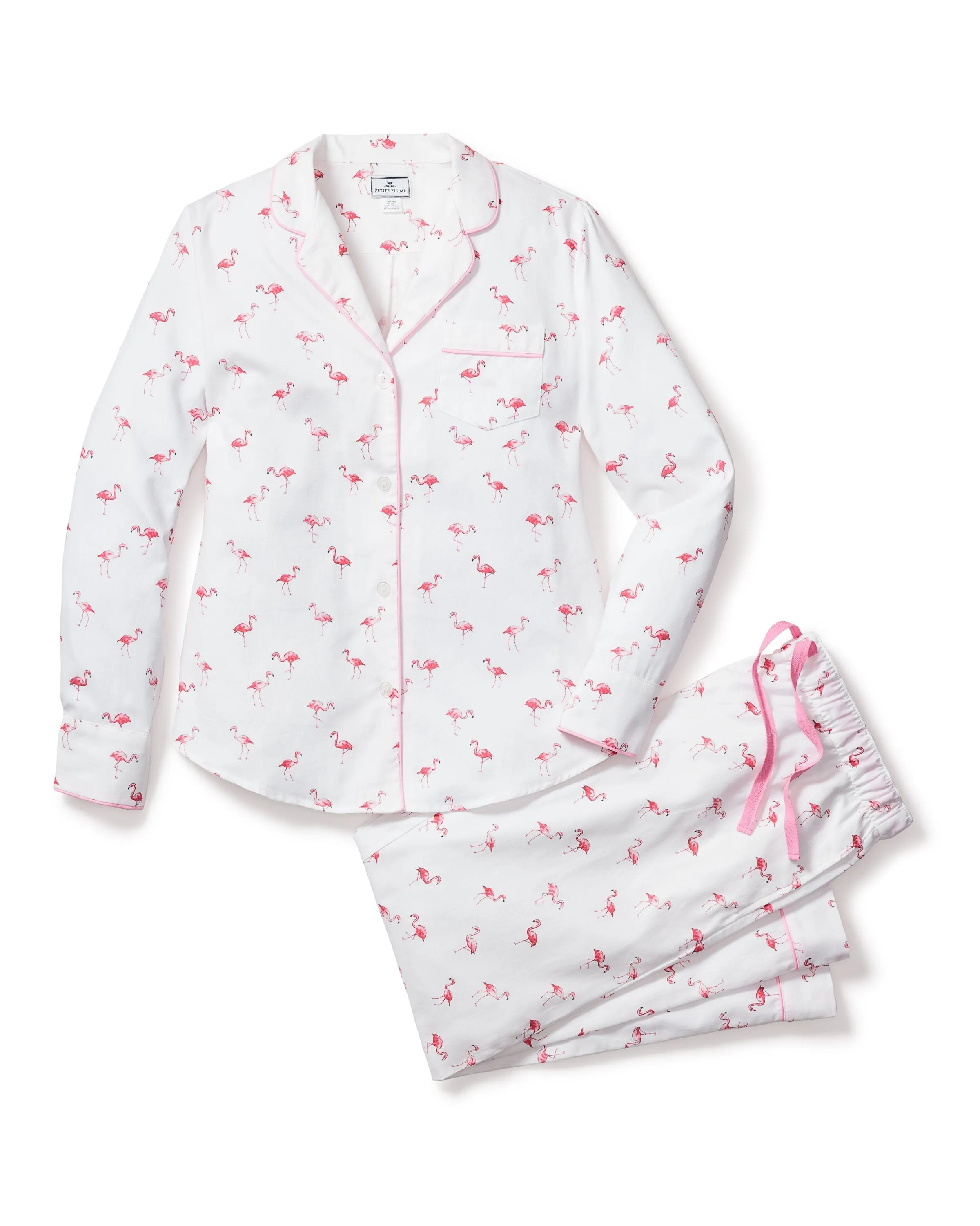 Women's Twill Pajama Set | Flamingos